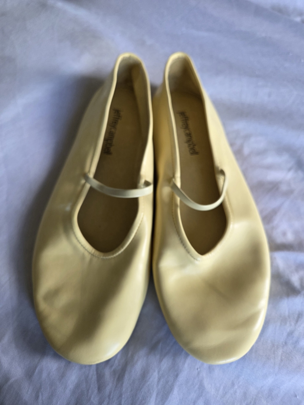 Jeffrey Campbell | Dancerina Pale Yellow Mary Jane Flats